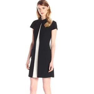 Jill Jill Stuart Collar Two-Tone Tuxedo Dress
